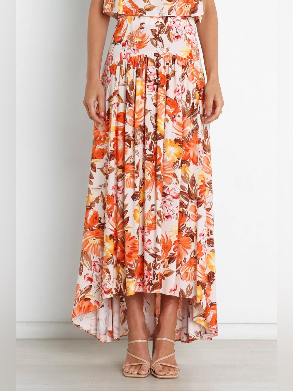 Petal + Pup Elena Boho Floral Flowy Maxi Skirt Women's Size 8